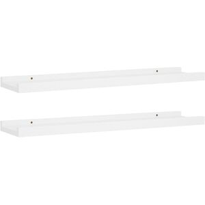 Vidaxl - Picture Frame Ledge Shelves 2 pcs White 60x9x3 cm mdf White