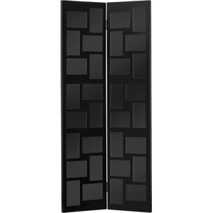 Premier Housewares Black 32 Photo Frame / Frames Geometric Design Folding Picture Frames Free Satnding Contemporary Rectangular Photo Frames For Bedroom / Living Room /