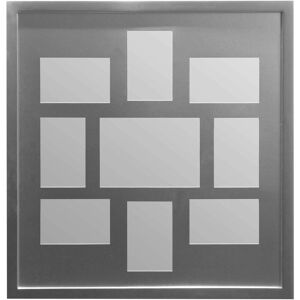 Premier Housewares - Silver 9 Photo Rectangular Multi Frame