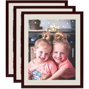 Royalton - Photo Frames Collage 3 pcs for Wall or Table Dark Red 18x24 cm