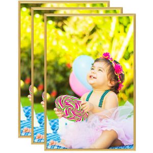 Royalton - Photo Frames Collage 3 pcs for Wall or Table Gold 21x29.7cm mdf