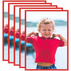 Royalton Photo Frames Collage 5 pcs for Wall or Table Red 70x90 cm MDF