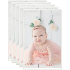 Royalton - Photo Frames Collage 5 pcs for Wall or Table Silver 10x15cm mdf