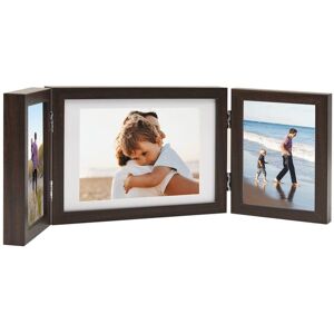 Royalton - Trifold Photo Frame Collage Dark Brown 28x18 cm+2x