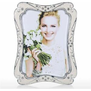 Neige - Snow-photo frame,Silver white 7 inch