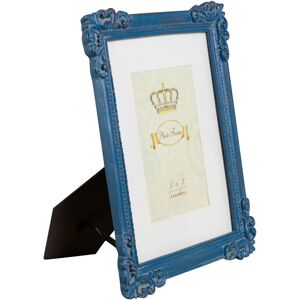 BISCOTTINI Vertical / horizontal resin made antiqued blue finish W26xDP2xH31 cm sized free standing photo holder