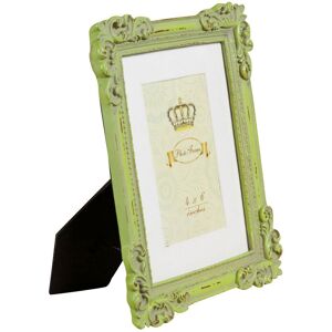 Biscottini - Set 2 Vertical / horizontal resin made antiqued green finish W20xDP2,5xH25 cm sized free standing photo holder