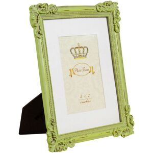 Biscottini - Vertical / horizontal resin made antiqued green finish W26xDP2xH31 cm sized free-standing photo holder