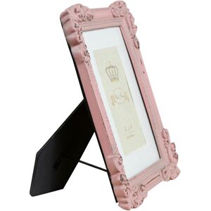 Biscottini - Set 2 Vertical / horizontal resin made antiqued pink finish W20xDP2,5xH25 cm sized free-standing photo holder