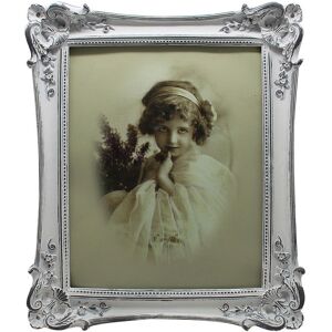 BISCOTTINI Vertical / horizontal resin made antiqued white finish W27,5xDP3,5xH32,5 cm sized free-standing photo holder