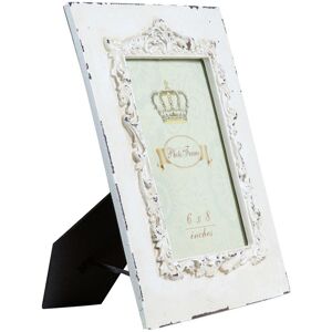 Biscottini - Vertical / horizontal resin made antiqued white finish W31xDP2xH26 cm sized free-standing photo holder