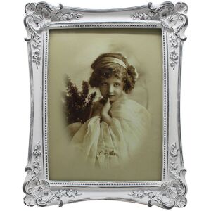 Biscottini - Vertical / horizontal resin made, antiqued white W20xDP3,5xH26,5 cm sized free-standing photo holder