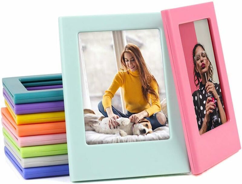 Magnetic Mini Photo Frame Photo Album 3' Compatible with Polaroid Fujifilm Instax Mini 11 Mini 9 Mini 8 Photo Album Fridge Stickers 10pcs Denuotop