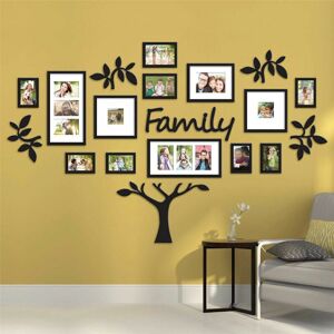 Neige - SnowFamily photo frame tree photo collage wall art hanging floral decor wall sticker