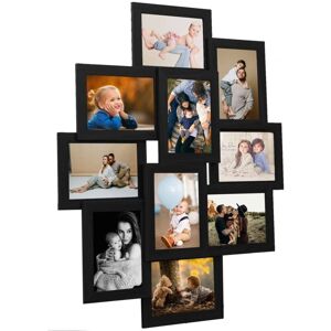 Collage Photo Frame for 10x(13x18 cm) Picture Black mdf Vidaxl