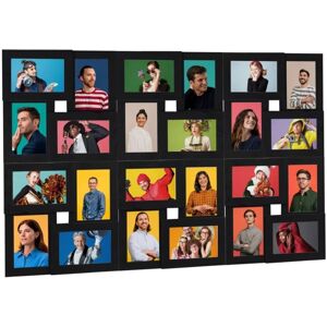 Collage Photo Frame for 24x(10x15 cm) Picture Black mdf Vidaxl