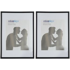 Relaxdays Photo Frame Set of 2, A4 Size, Passepartout 15 x 20 cm, Standing or Hanging, Black Relaxdays Photo Frame Set of 2, A4 Size, Passepartout 15 x 20 cm, Standing or Hanging, Black