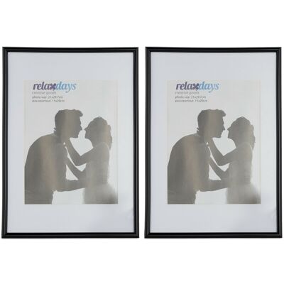 RELAXDAYS Set of 2 Photo Frames - A4, Passepartout 15x20 cm, Glass Cut, Wall or Table RELAXDAYS Set of 2 Photo Frames - A4, Passepartout 15x20 cm, Glass Cut, Wall or Table
