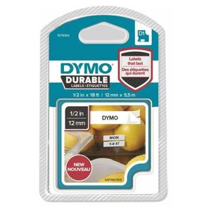 Dymo - D1 Label Tape Durable 12mmx5.5m Black on White