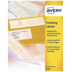 Avery - FL04 Auto Hoppe Fanking Label 140X38MM White (Pack-1000)