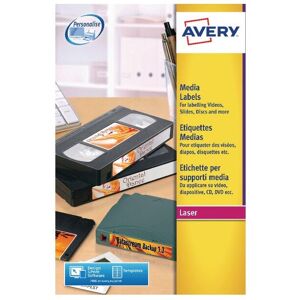 Avery - L7666-25 Laser Labels 3.5 Diskette 10TV (Pack-25) - White