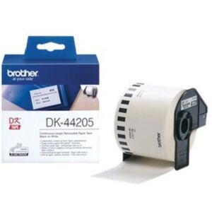 Brother - 62MMX30.48M Continuous Removable White Paper Tape - White