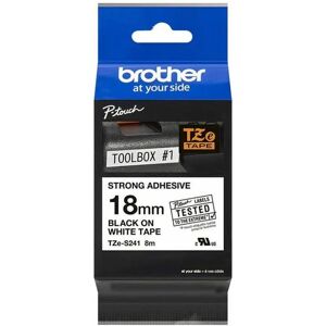 Brother - Black On White Strong Label Tape 18mm x 8m - TZES241