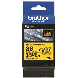 VOW - Brother P-Touch 36mm Blk/Ylw Tape - BA80646