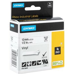 Dymo - Rhino 12MM White Vinyl Tape 18444 - White