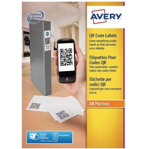 Avery - L7120-25 qr Code Labels Square (Pack-25) - White