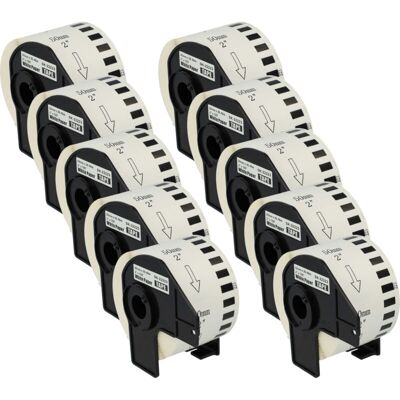 Vhbw - 10x Label Roll with Holder 50mm x 30.48m (1 Label) compatible with Brother pt QL500BW, QL-500 Series Label Maker - Premium Vhbw - 10x Label Roll with Holder 50mm x 30.48m (1 Label) compatible with Brother pt QL500BW, QL-500 Series Label Maker - Premium