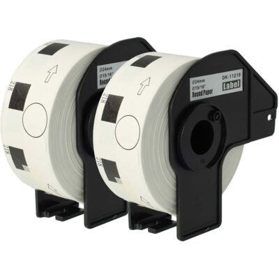 Vhbw - 2x Label Roll with Holder 24mm (1000 Label) compatible with Brother pt QL-710W, QL-720, QL720NW Label Maker - Premium White Vhbw - 2x Label Roll with Holder 24mm (1000 Label) compatible with Brother pt QL-710W, QL-720, QL720NW Label Maker - Premium White