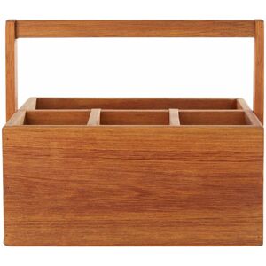 Premier Housewares - Caddy Organiser Acacia Wood Baby Caddy With Handle Cleaning Products Organiser Spacious Diaper Caddy Durable Baby Caddy