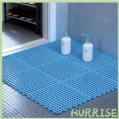 OUTHWAITE Garosa Non-slip Bath Mat (rose) - 30x30cm, Woven, Slip-resistant, In Pink And Sky Blue. OUTHWAITE Garosa Non-slip Bath Mat (rose) - 30x30cm, Woven, Slip-resistant, In Pink And Sky Blue.