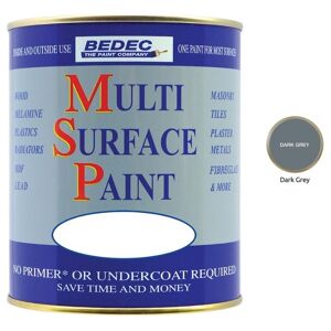 Multi Surface Paint - Matt - Dark Grey - 750ml - Dark Grey - Bedec