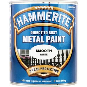 Direct to Rust Smooth White Metal Paint - 750ML - White - Hammerite