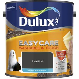 Dulux Retail - Dulux Easycare Washable & Tough Matt Emulsion Paint - 2.5L - Rich Black - Rich Black