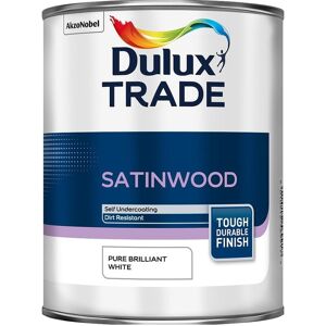 Dulux Trade Satinwood - Pure Brilliant White - 1 Litre - Pure Brilliant White