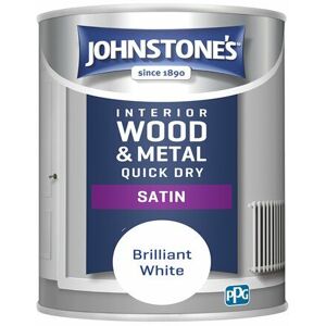 Johnstone's - Interior Quick Dry Satin Brilliant White 750ml - Brilliant White