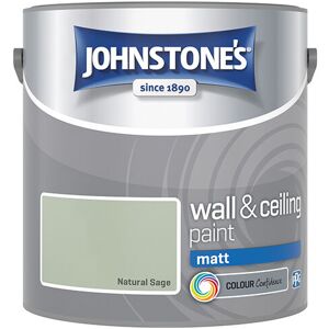 Johnstone's - Interior Wall & Ceiling Paint Matt Natural Sage 2.5ltr - Natural Sage