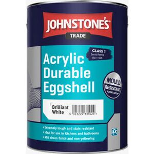 Johnstone's - Johnstones Trade Acrylic Durable Eggshell - Brilliant White - 2.5 Litre - Brillaint White