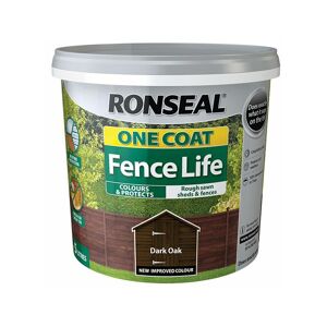 Ronseal - One Coat Fence Life Dark Oak 5 litre RSLOCFLDO5L - Oak