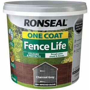 Ronseal One Coat Fence Life Chacoal Gey 5 lite RSLOCFLCG5L