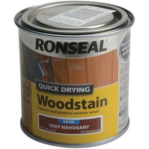 Ronseal - 30608 Quick Drying Woodstain Satin Deep Mahogany 250ml RSLQDWSDM250