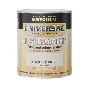 Rust-oleum - Universal All Surface Brush on Paint - Satin - Portland Stone - 250ml - Portland Stone