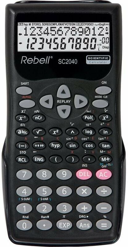 Zoro Select - Rebell RE-SC2040 bx 12 Digit Scientific Calculator Black RE-SC2040 bx - Black