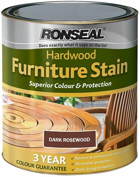 Ultimate Protection Hardwood Garden Furniture Stain Rosewood 750ml rslhw - Rosewood - Ronseal