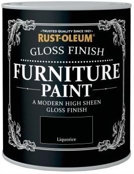 Rust-oleum - Gloss Furniture Paint - Liquorice - 750ML - Liquorice