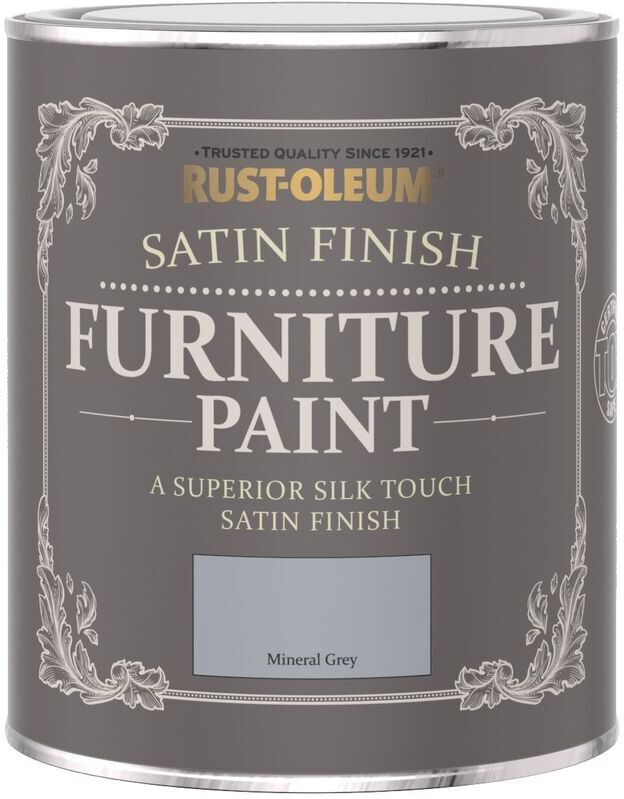 Rust-Oleum Satin Furniture Paint - Mineral Grey - 750ML - Mineral Grey