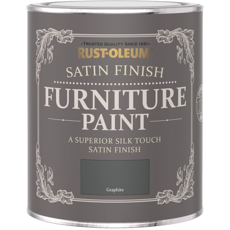 Rust-oleum - Satin Furniture Paint - Graphite - 750ML - Graphite